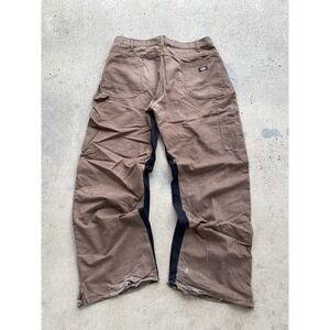 Vintage 90s Fit Dickies Black Carpenter Pants Baggy Wide Leg Workwear size 38x32